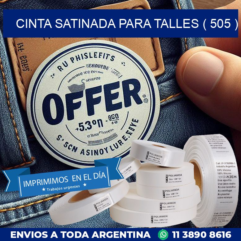 CINTA SATINADA PARA TALLES ( 505 )