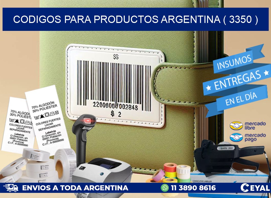 CODIGOS PARA PRODUCTOS ARGENTINA ( 3350 )