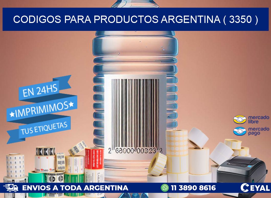 CODIGOS PARA PRODUCTOS ARGENTINA ( 3350 )