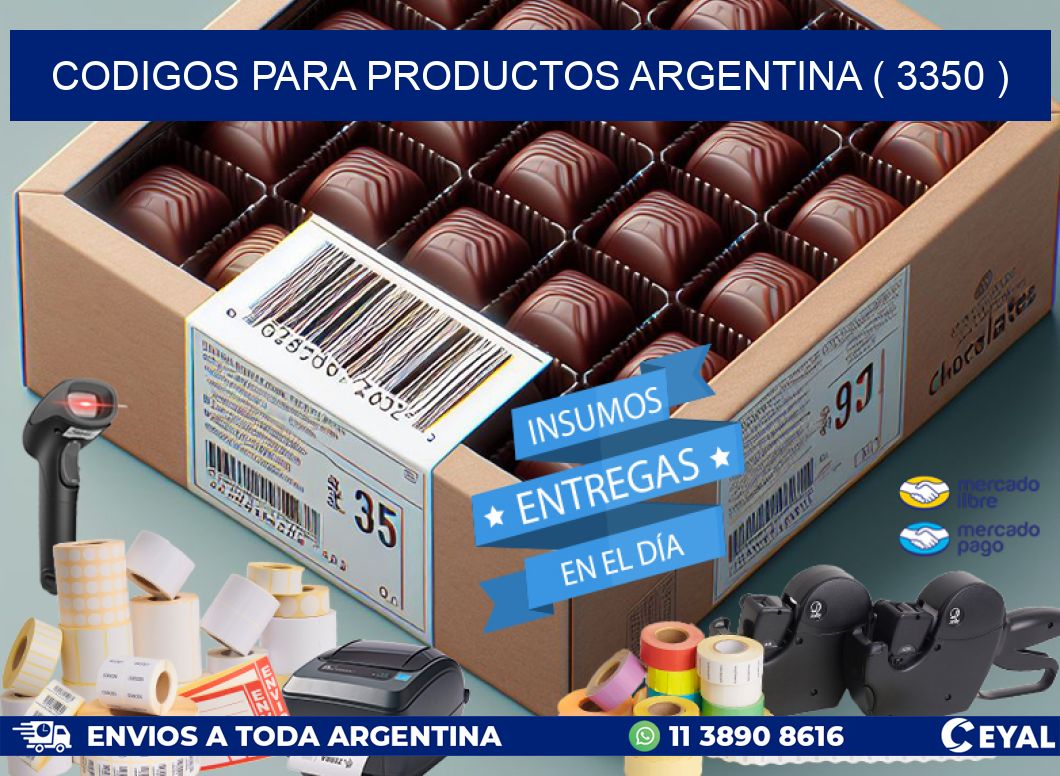 CODIGOS PARA PRODUCTOS ARGENTINA ( 3350 )