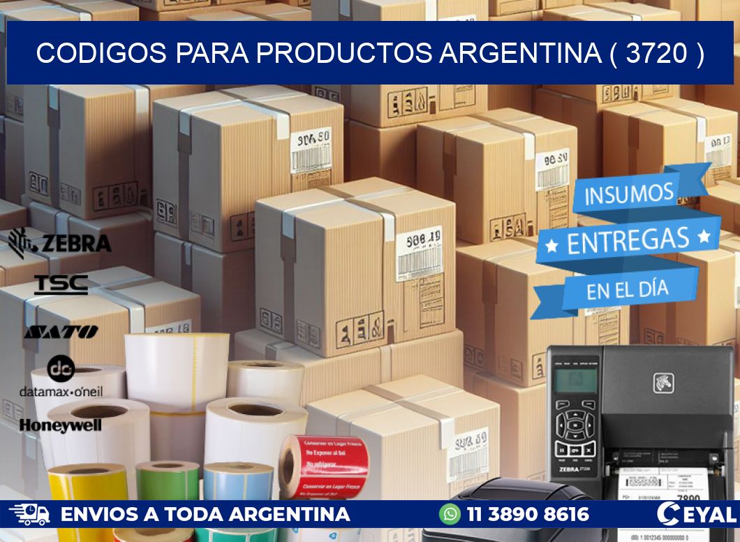 CODIGOS PARA PRODUCTOS ARGENTINA ( 3720 )