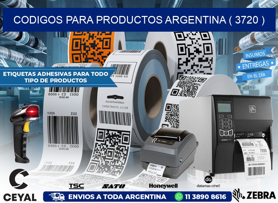 CODIGOS PARA PRODUCTOS ARGENTINA ( 3720 )