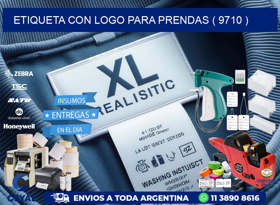ETIQUETA CON LOGO PARA PRENDAS ( 9710 )