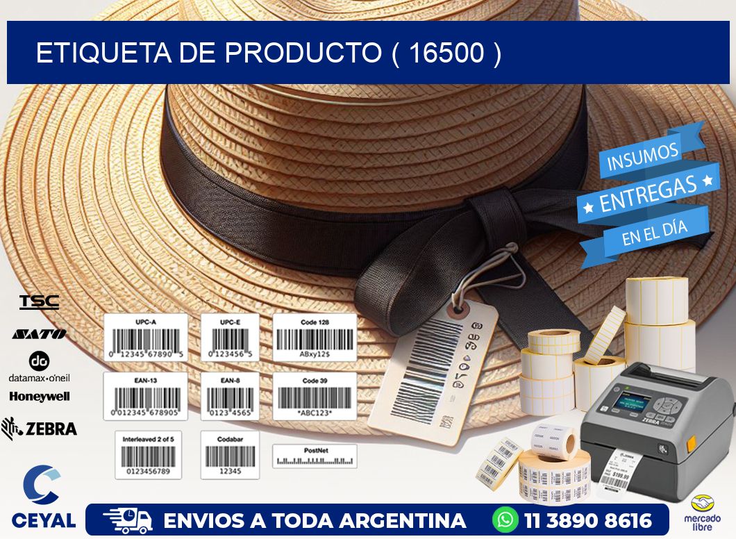 ETIQUETA DE PRODUCTO ( 16500 )