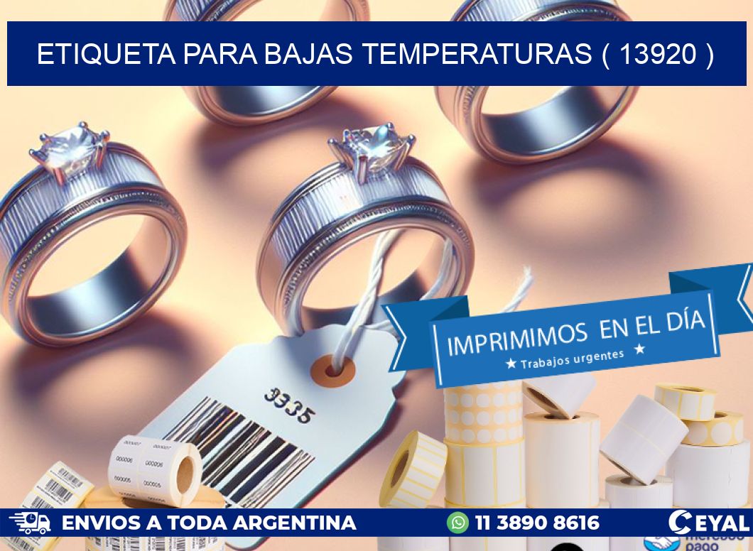 ETIQUETA PARA BAJAS TEMPERATURAS ( 13920 )