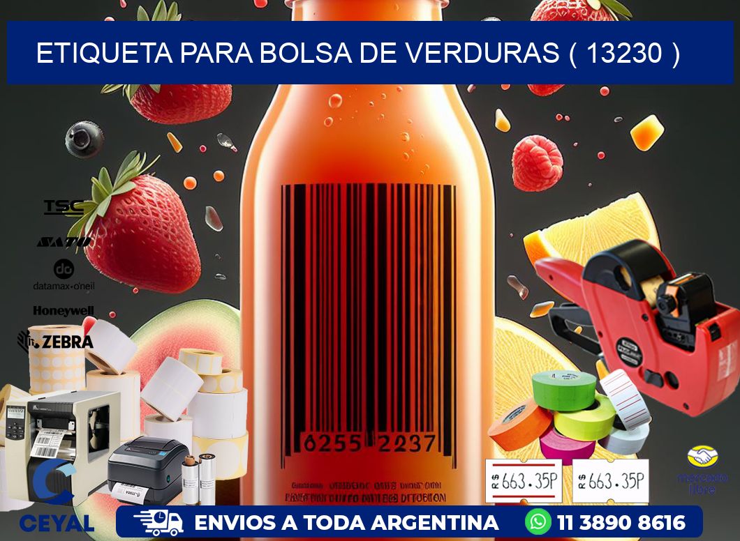 ETIQUETA PARA BOLSA DE VERDURAS ( 13230 )