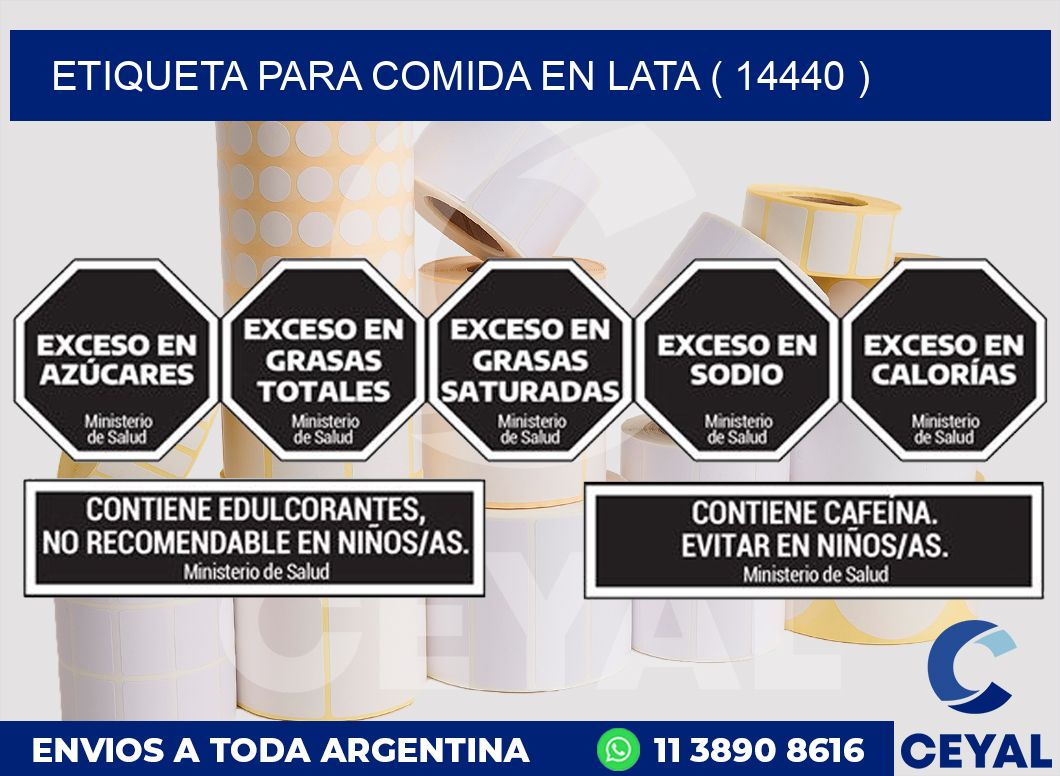 ETIQUETA PARA COMIDA EN LATA ( 14440 )