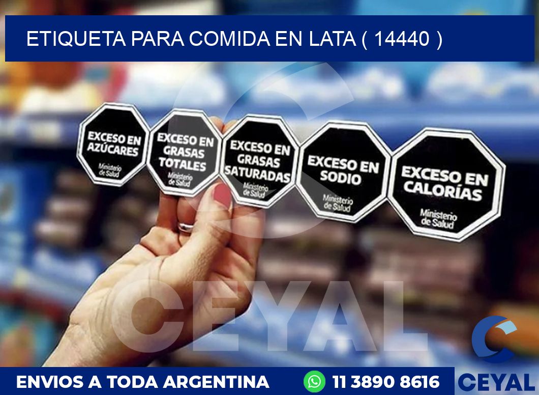 ETIQUETA PARA COMIDA EN LATA ( 14440 )