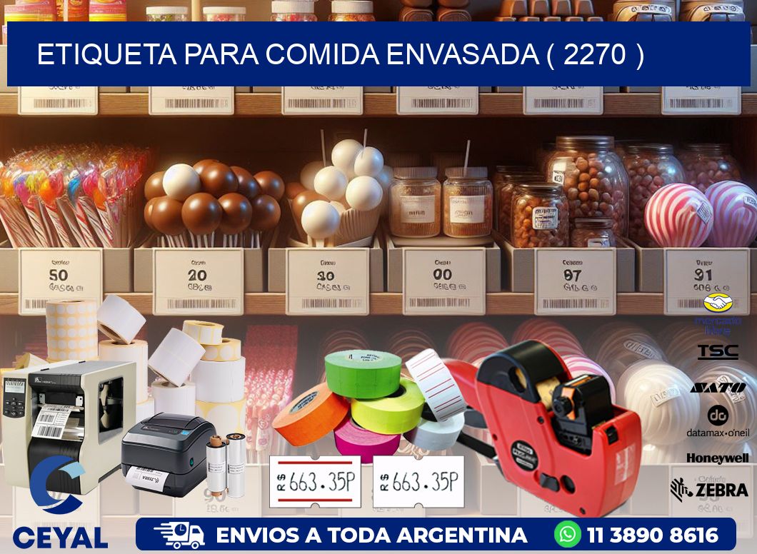 ETIQUETA PARA COMIDA ENVASADA ( 2270 )