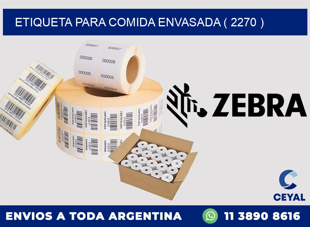 ETIQUETA PARA COMIDA ENVASADA ( 2270 )