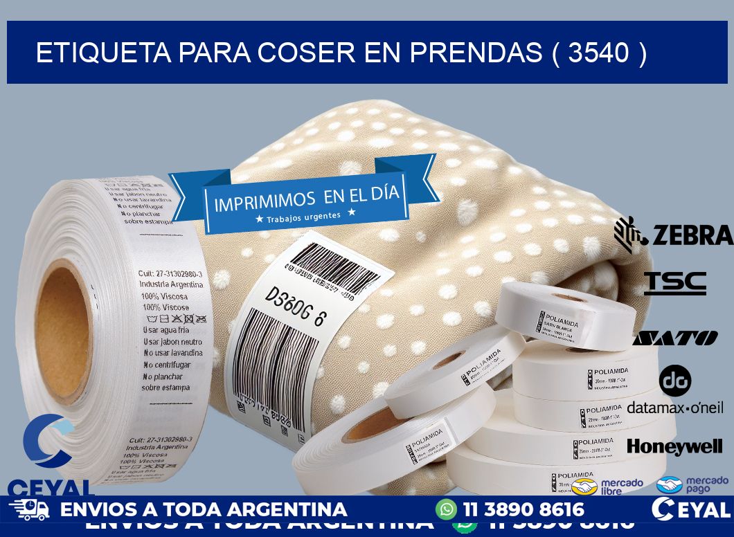 ETIQUETA PARA COSER EN PRENDAS ( 3540 )