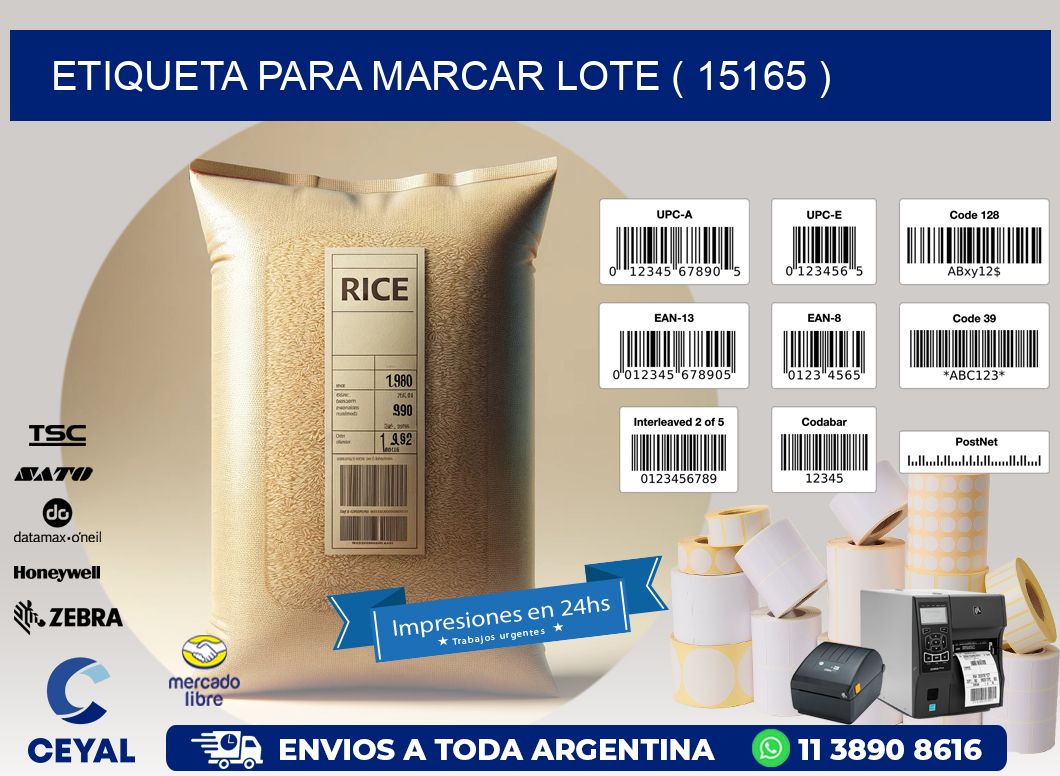 ETIQUETA PARA MARCAR LOTE ( 15165 )