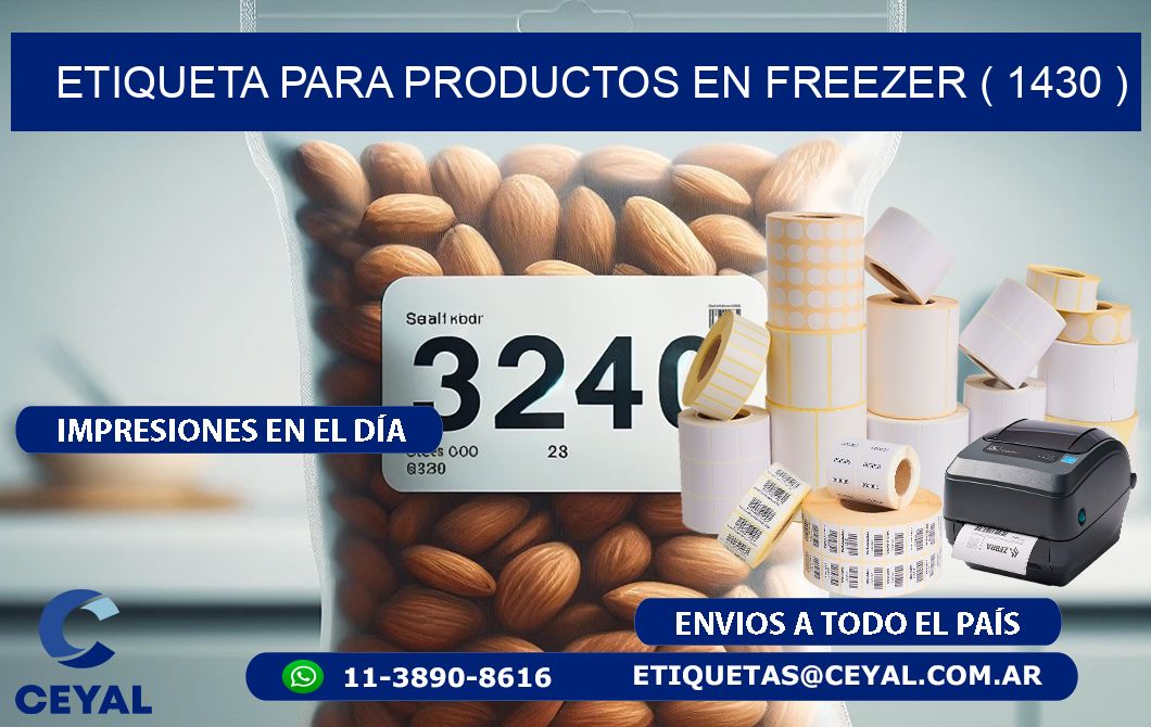 ETIQUETA PARA PRODUCTOS EN FREEZER ( 1430 )