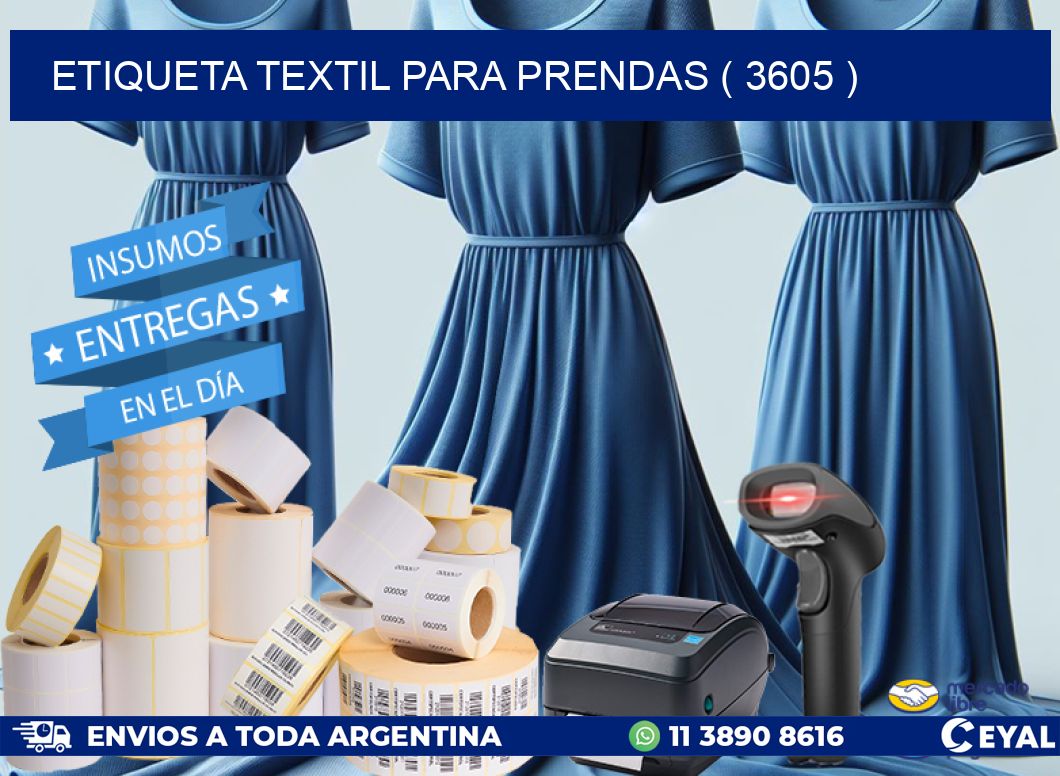 ETIQUETA TEXTIL PARA PRENDAS ( 3605 )