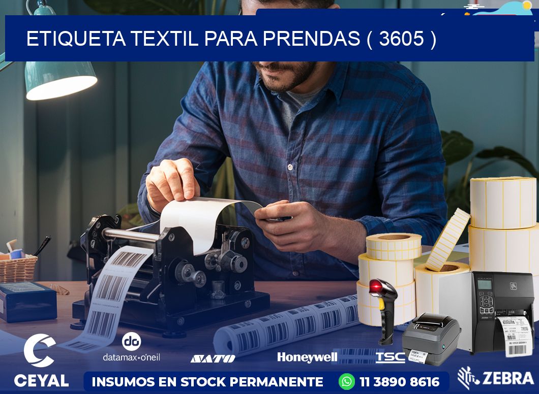ETIQUETA TEXTIL PARA PRENDAS ( 3605 )