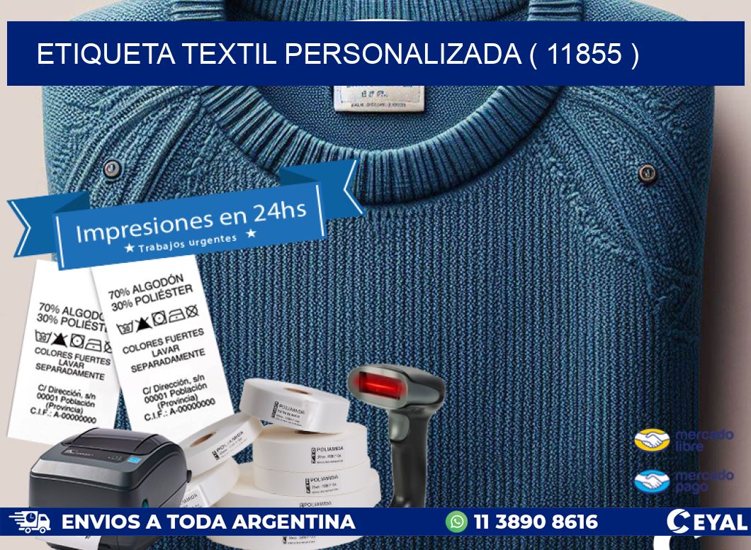 ETIQUETA TEXTIL PERSONALIZADA ( 11855 )