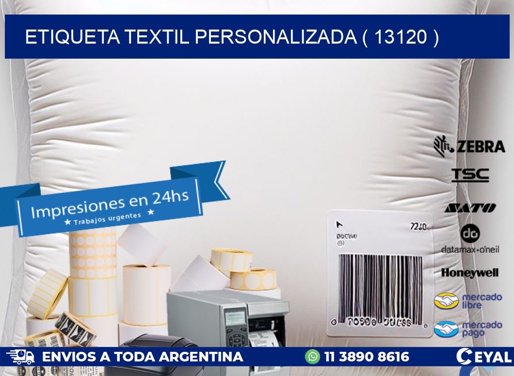 ETIQUETA TEXTIL PERSONALIZADA ( 13120 )