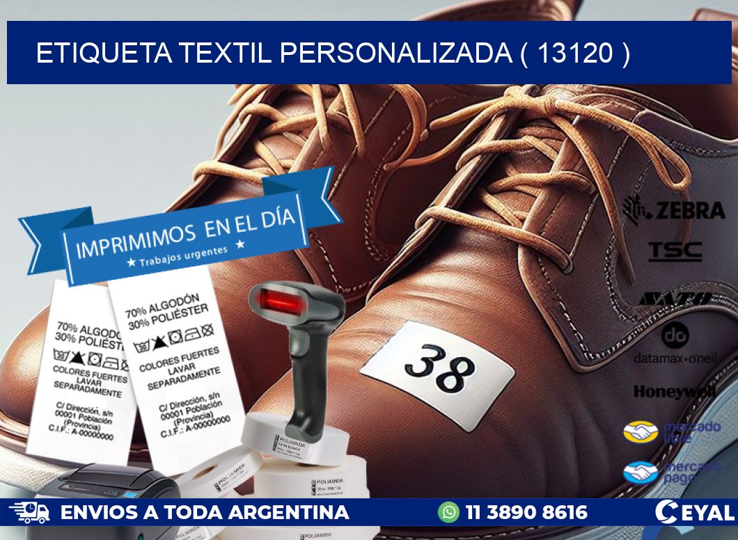 ETIQUETA TEXTIL PERSONALIZADA ( 13120 )