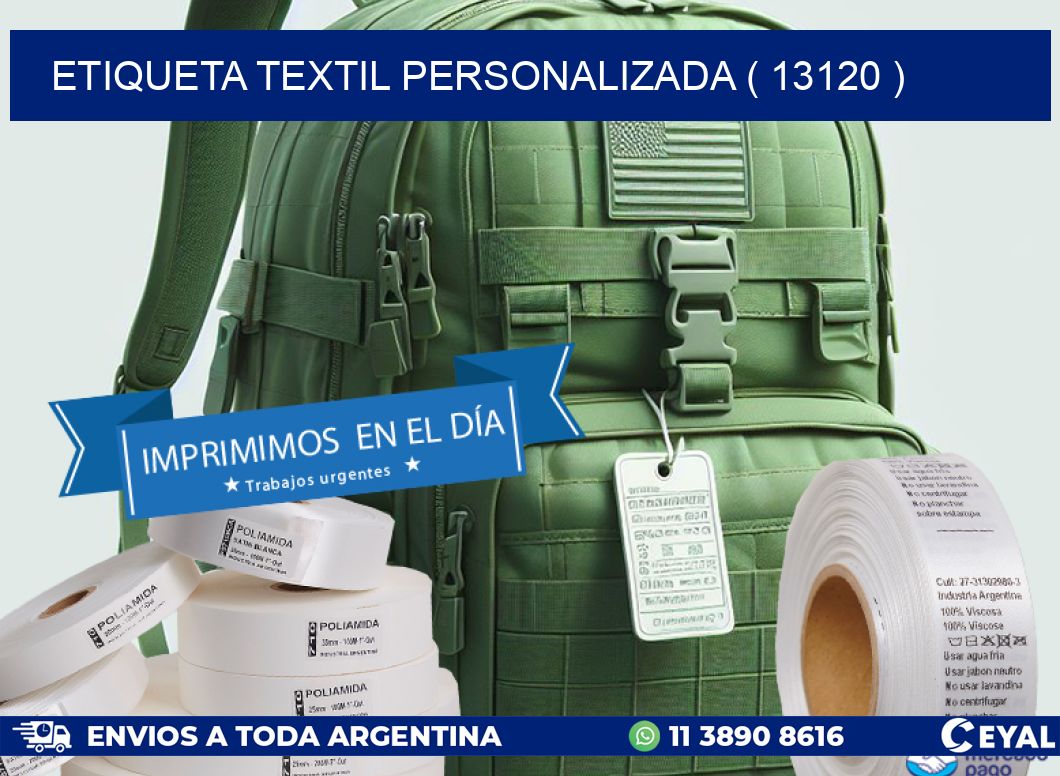 ETIQUETA TEXTIL PERSONALIZADA ( 13120 )