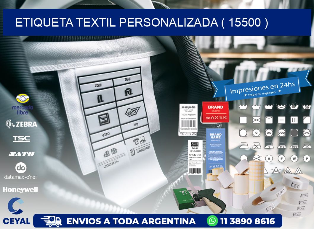 ETIQUETA TEXTIL PERSONALIZADA ( 15500 )