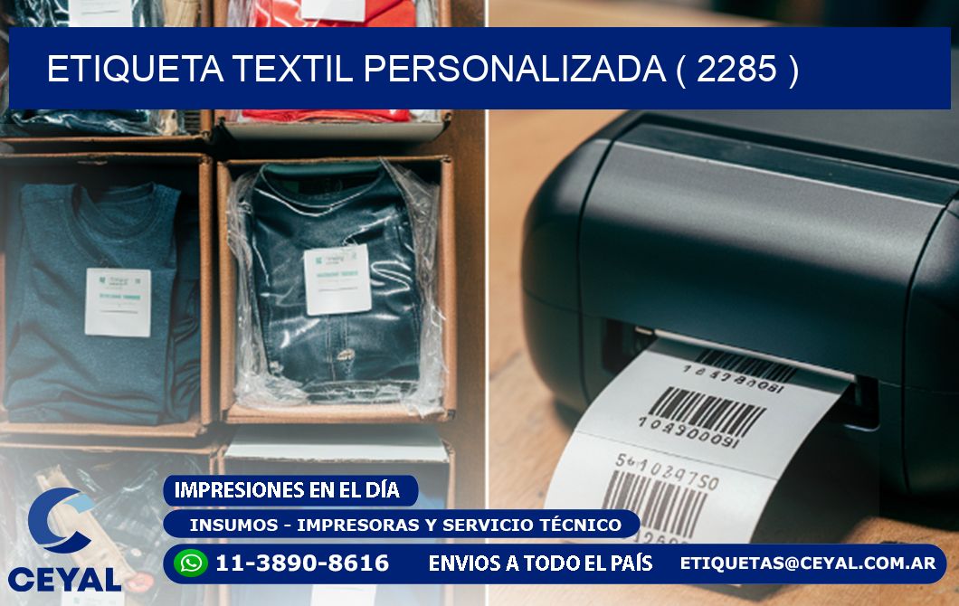 ETIQUETA TEXTIL PERSONALIZADA ( 2285 )