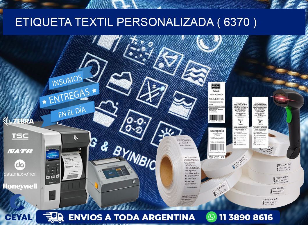 ETIQUETA TEXTIL PERSONALIZADA ( 6370 )