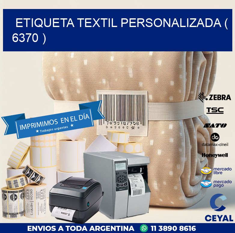 ETIQUETA TEXTIL PERSONALIZADA ( 6370 )