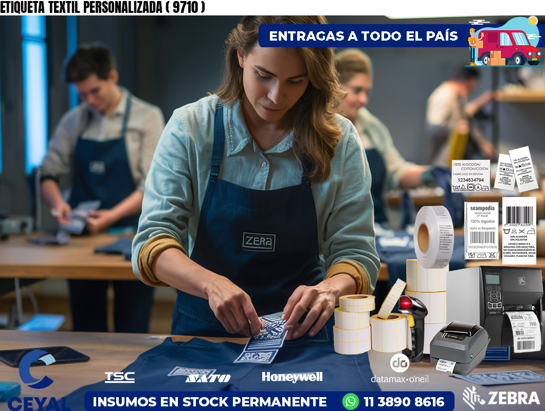 ETIQUETA TEXTIL PERSONALIZADA ( 9710 )