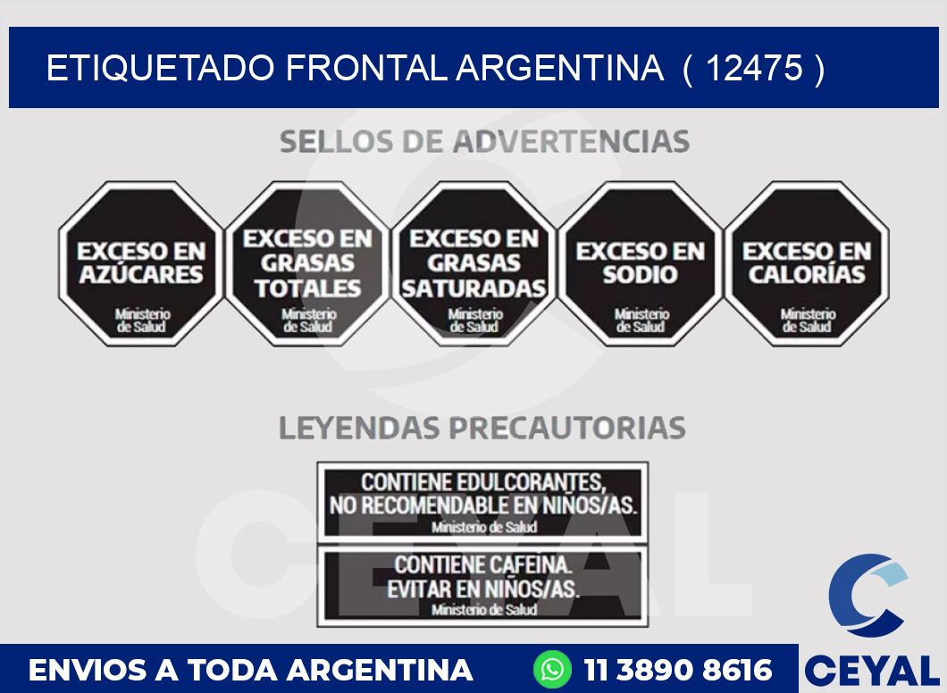 ETIQUETADO FRONTAL ARGENTINA  ( 12475 )