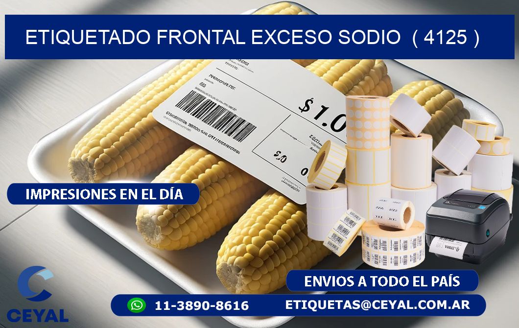 ETIQUETADO FRONTAL EXCESO SODIO  ( 4125 )