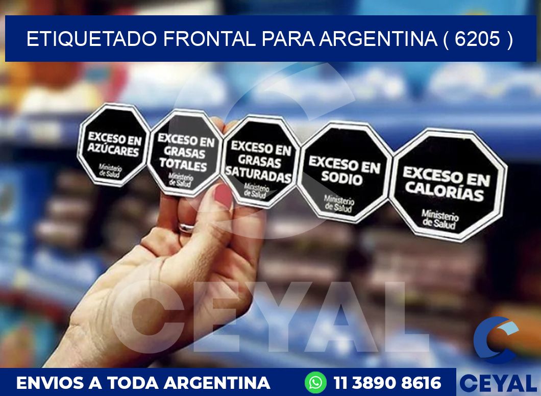 ETIQUETADO FRONTAL PARA ARGENTINA ( 6205 )