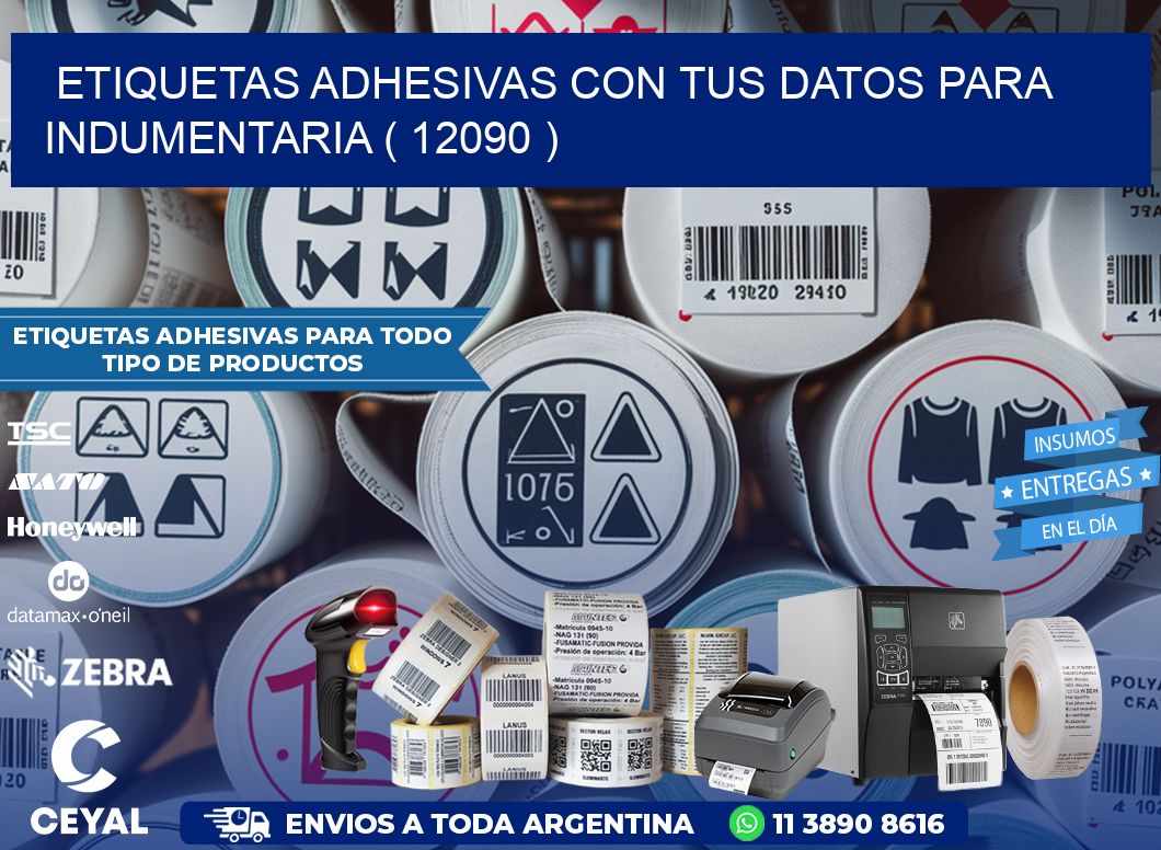 ETIQUETAS ADHESIVAS CON TUS DATOS PARA INDUMENTARIA ( 12090 )
