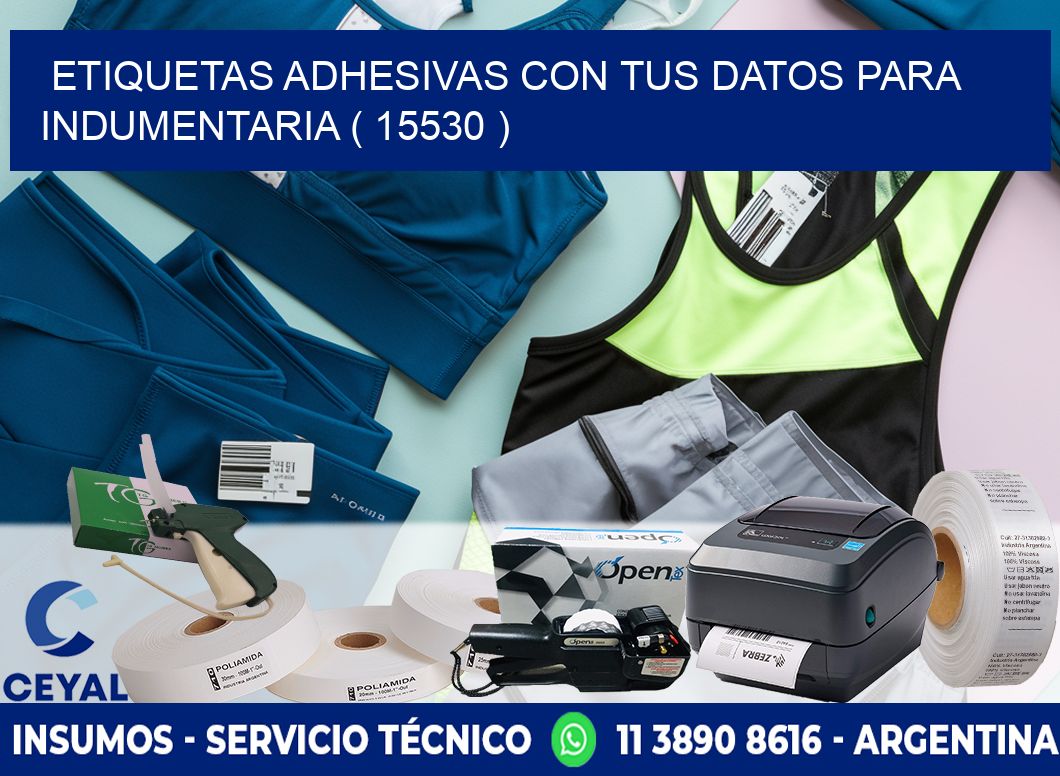 ETIQUETAS ADHESIVAS CON TUS DATOS PARA INDUMENTARIA ( 15530 )