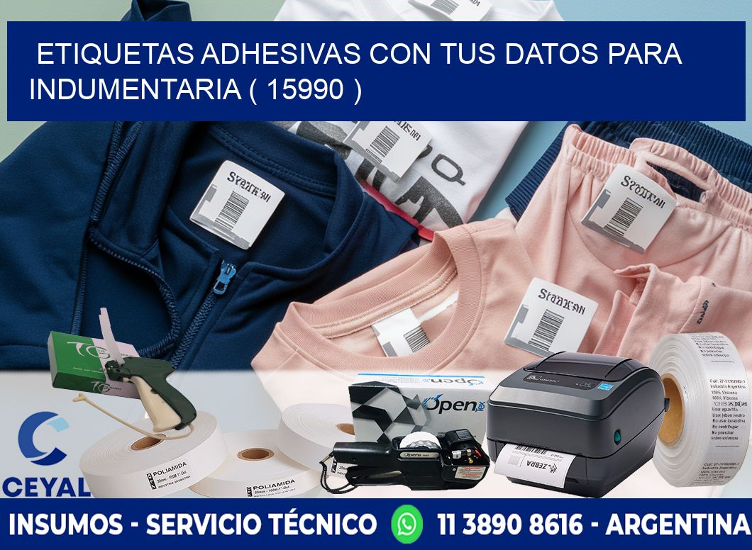 ETIQUETAS ADHESIVAS CON TUS DATOS PARA INDUMENTARIA ( 15990 )