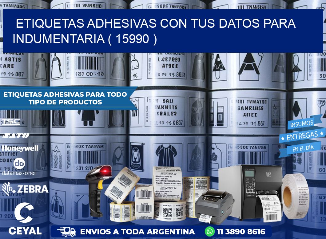 ETIQUETAS ADHESIVAS CON TUS DATOS PARA INDUMENTARIA ( 15990 )