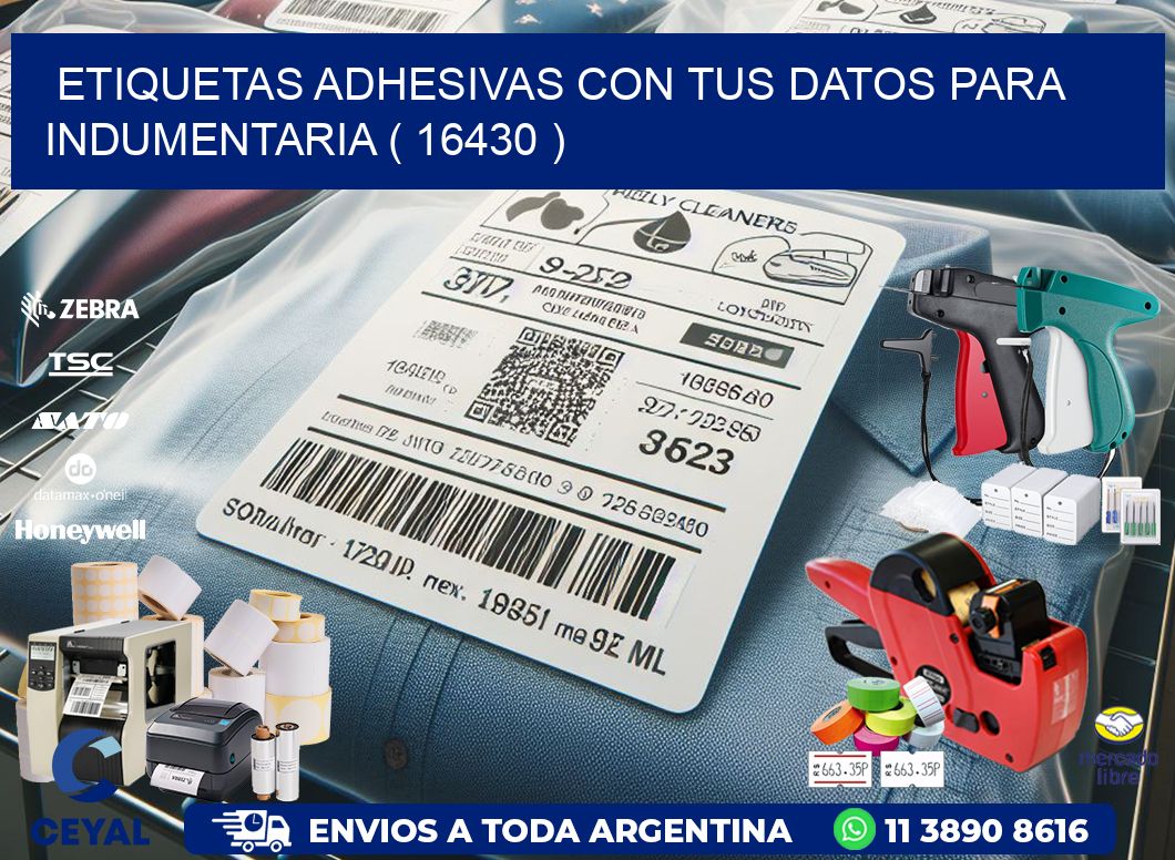 ETIQUETAS ADHESIVAS CON TUS DATOS PARA INDUMENTARIA ( 16430 )
