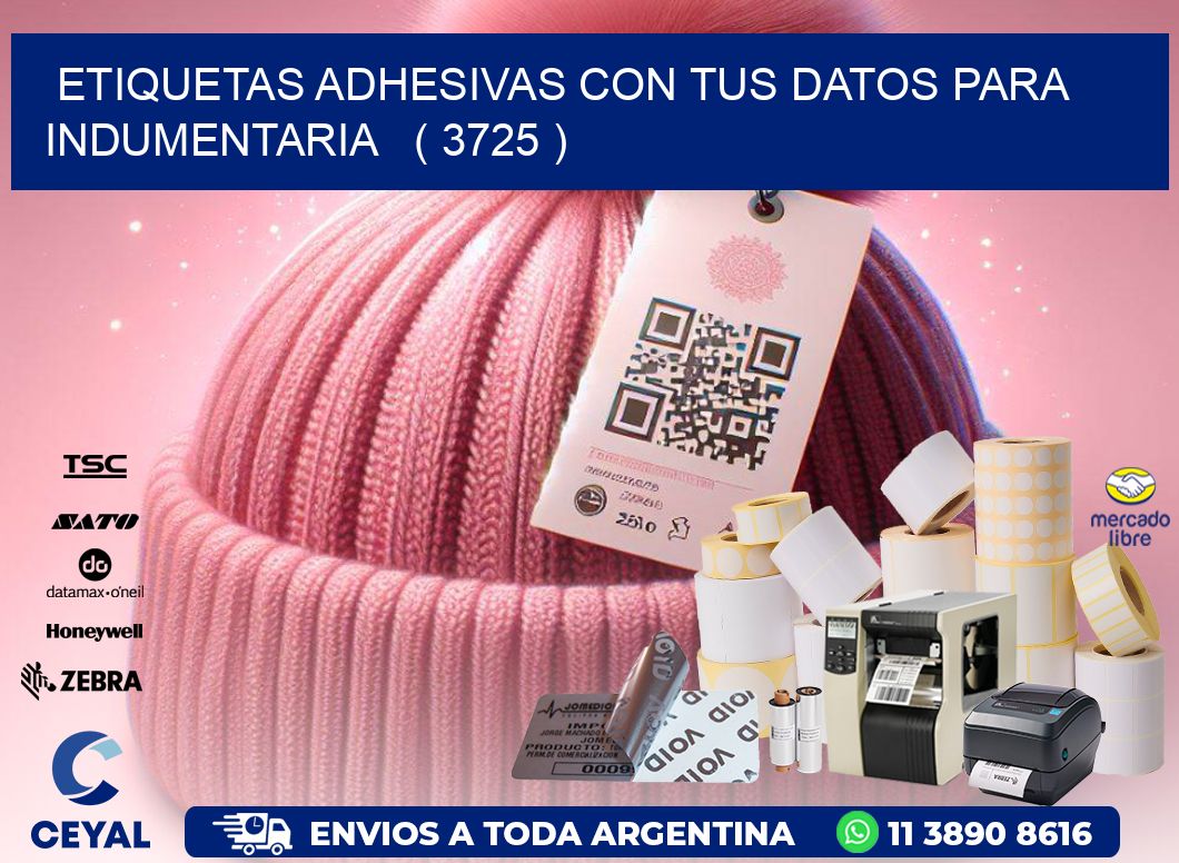 ETIQUETAS ADHESIVAS CON TUS DATOS PARA INDUMENTARIA   ( 3725 )