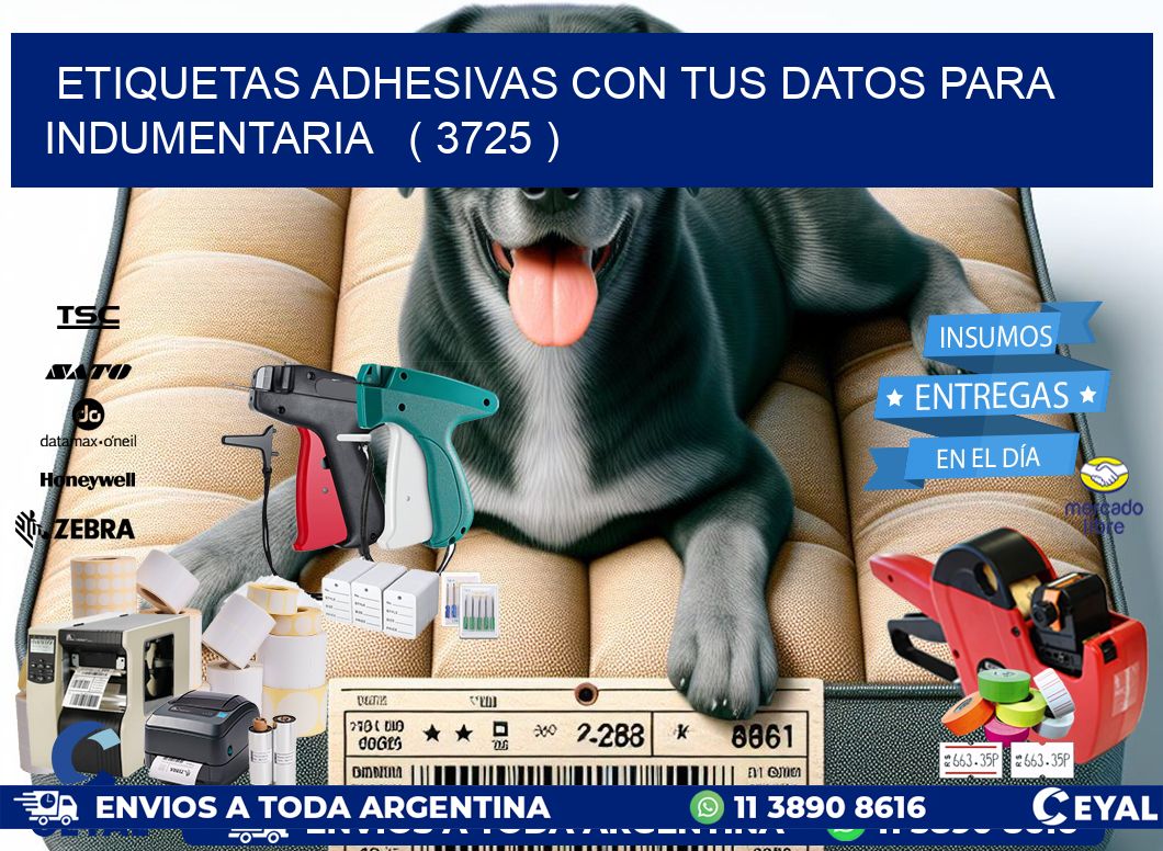 ETIQUETAS ADHESIVAS CON TUS DATOS PARA INDUMENTARIA   ( 3725 )