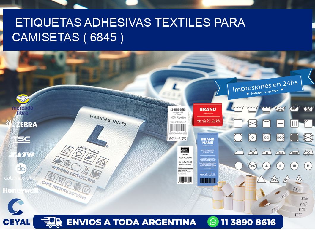 ETIQUETAS ADHESIVAS TEXTILES PARA CAMISETAS ( 6845 )