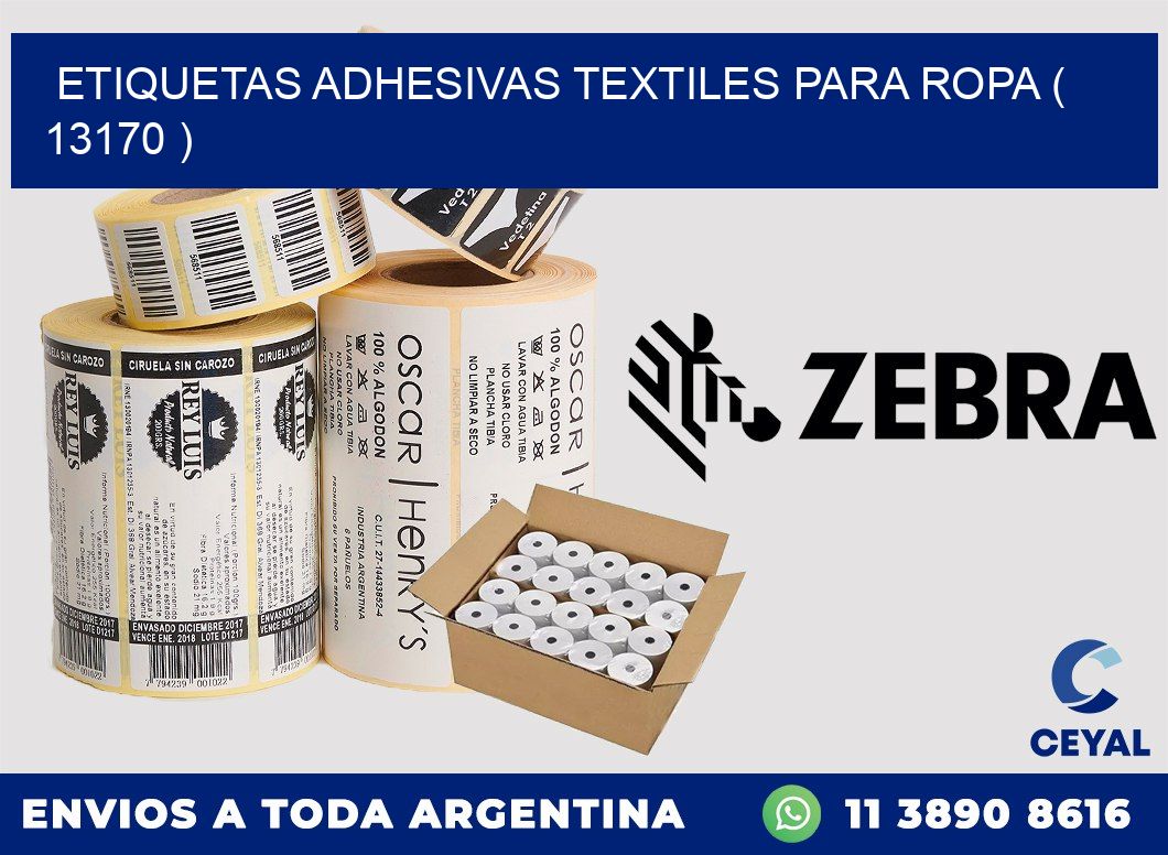 ETIQUETAS ADHESIVAS TEXTILES PARA ROPA ( 13170 )