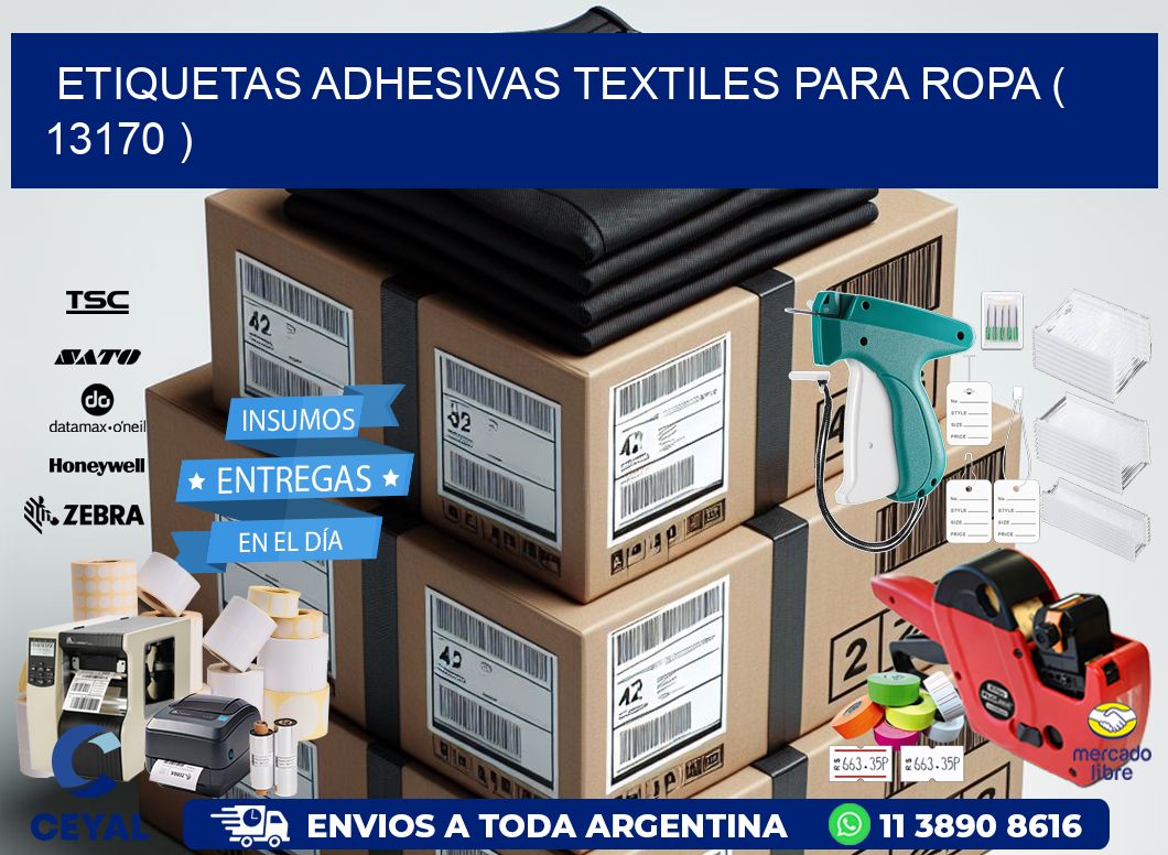 ETIQUETAS ADHESIVAS TEXTILES PARA ROPA ( 13170 )