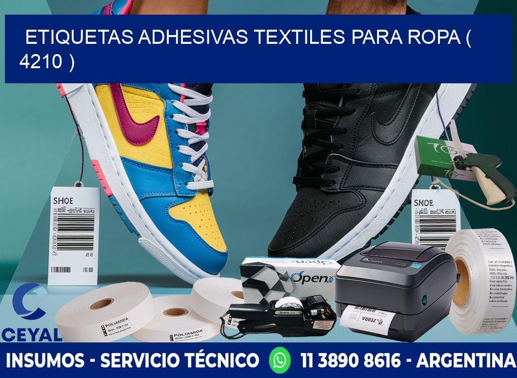 ETIQUETAS ADHESIVAS TEXTILES PARA ROPA ( 4210 )