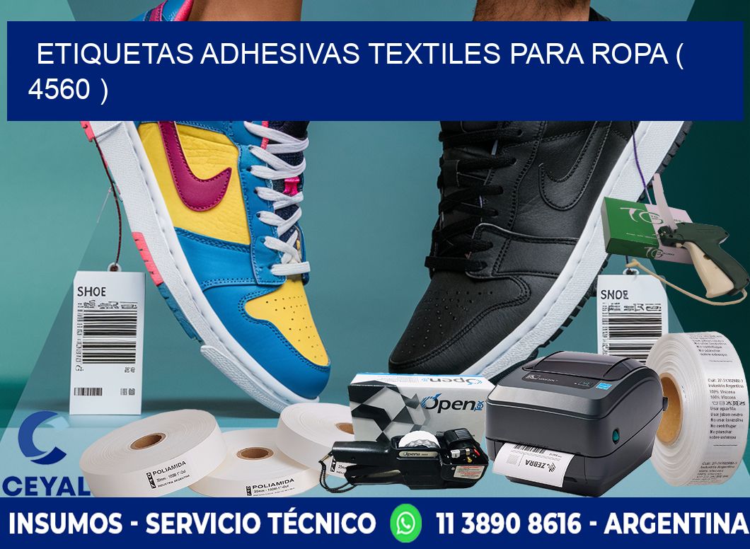 ETIQUETAS ADHESIVAS TEXTILES PARA ROPA ( 4560 )