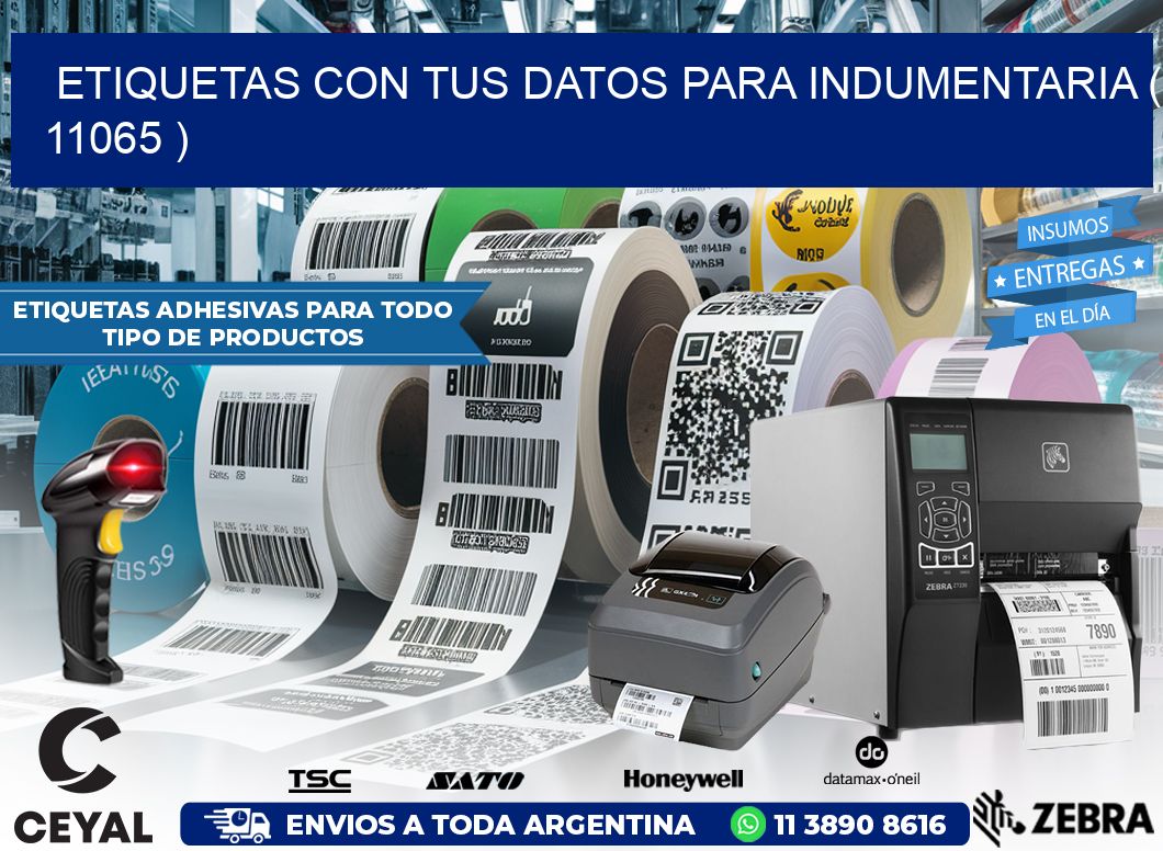 ETIQUETAS CON TUS DATOS PARA INDUMENTARIA ( 11065 )