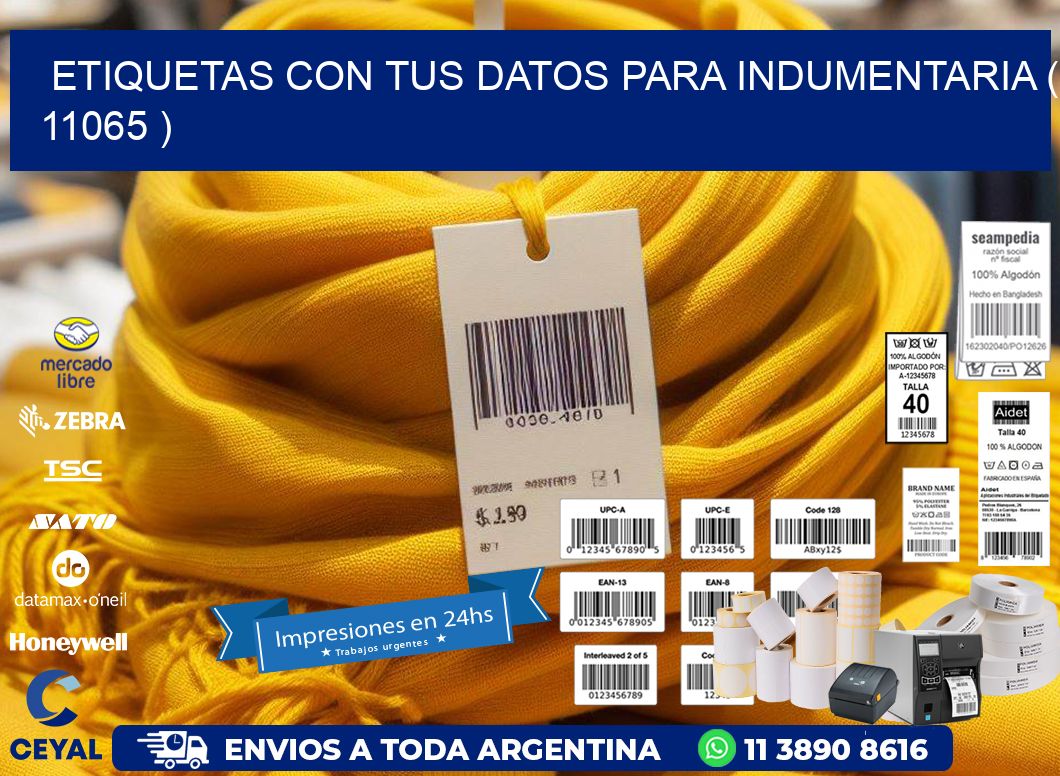 ETIQUETAS CON TUS DATOS PARA INDUMENTARIA ( 11065 )