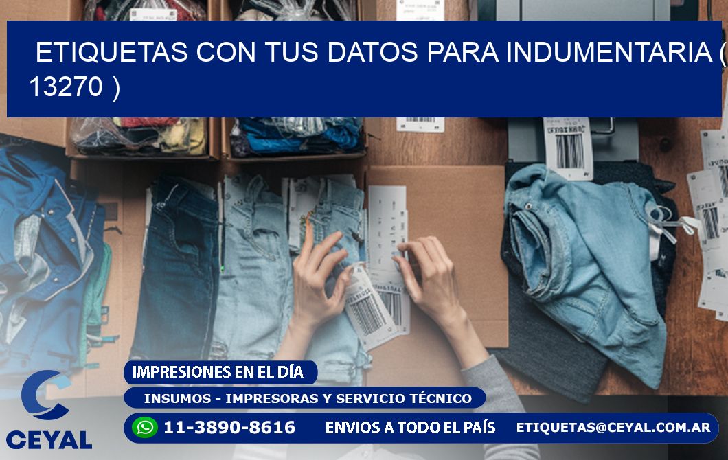 ETIQUETAS CON TUS DATOS PARA INDUMENTARIA ( 13270 )