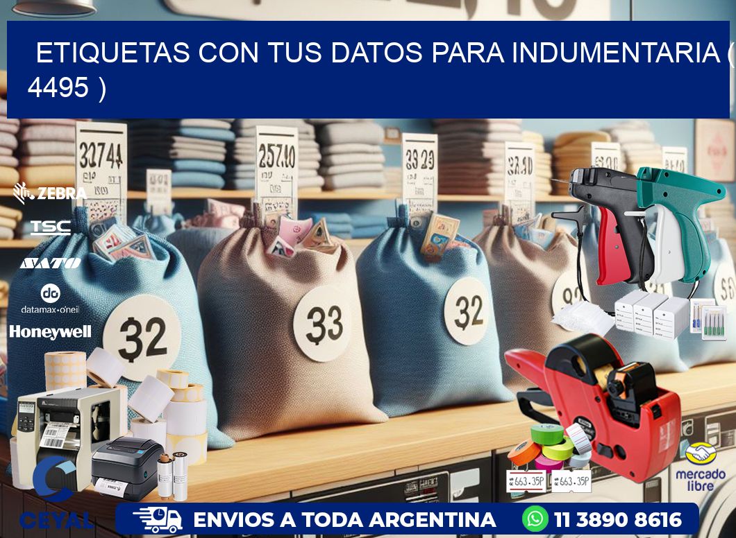 ETIQUETAS CON TUS DATOS PARA INDUMENTARIA ( 4495 )