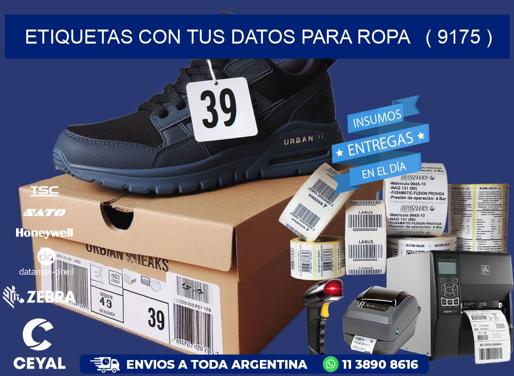 ETIQUETAS CON TUS DATOS PARA ROPA   ( 9175 )