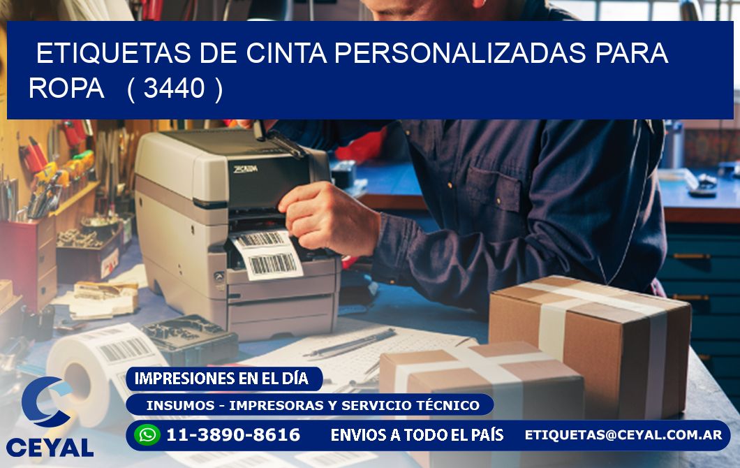 ETIQUETAS DE CINTA PERSONALIZADAS PARA ROPA   ( 3440 )