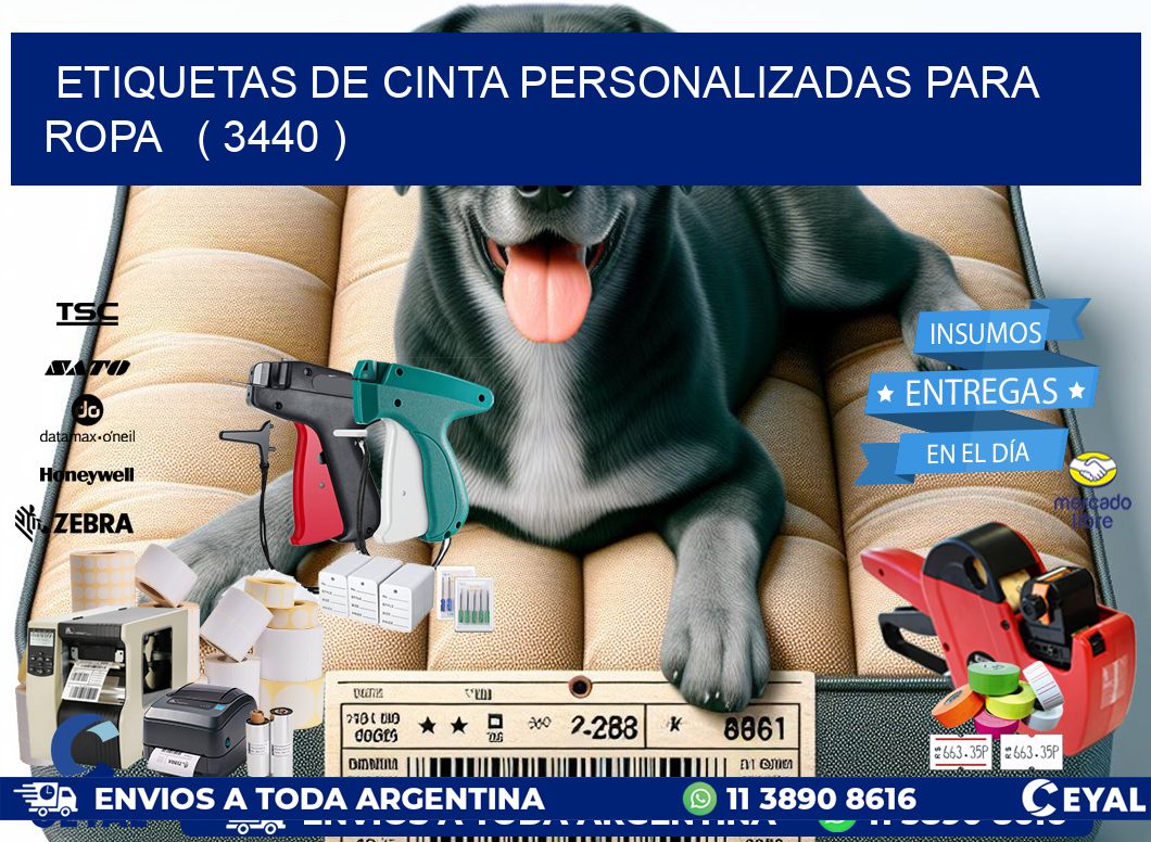ETIQUETAS DE CINTA PERSONALIZADAS PARA ROPA   ( 3440 )